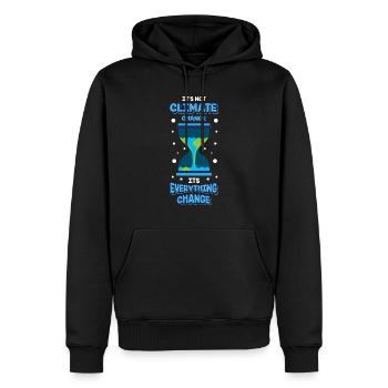 Climate Change - Klimawandel - Männer Premium Bio Hoodie - Schwarz - Vorne - Nico (187cm)
