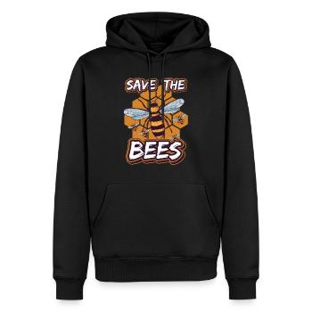 Sauvez les abeilles - Sauvez les abeilles - Sweat à capuche Premium bio Homme - noir - Devant - Nico (187cm)