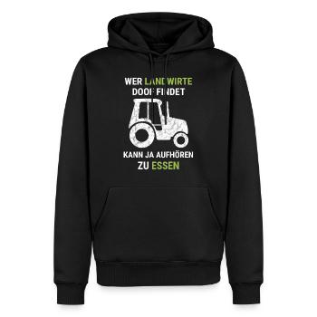 Landwirt Bauern Lustiger Spruch Landwirtschaft - Männer Premium Bio Hoodie - Schwarz - Vorne - Nico (187cm)