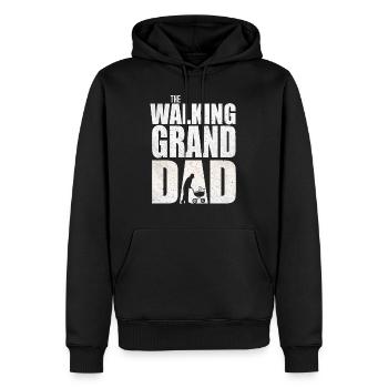 La chemise de grand-père qui marche pour grand-père et petits-enfants - Sweat à capuche Premium bio Homme - noir - Devant - Nico (187cm)
