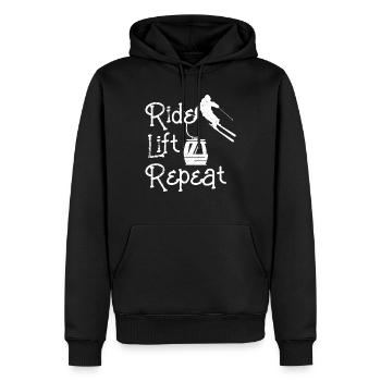 Cadeau de skieur Skier Ski Ski - Sweat à capuche Premium bio Homme - noir - Devant - Nico (187cm)