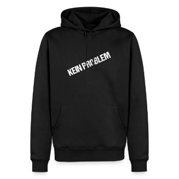 Kein Problem - Männer Premium Bio Hoodie - Schwarz - Vorne - Nico (187cm)