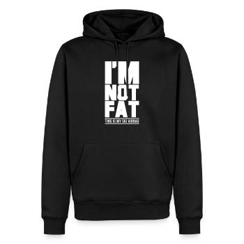 I'm not fat, that's my ski airbag - Men’s Premium Organic Hoodie - black - Front - Nico (187cm)
