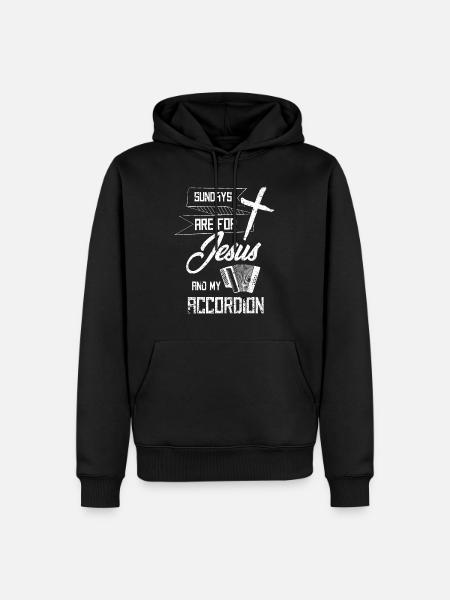 Akkordeon Musiker - Männer Premium Bio Hoodie - Schwarz