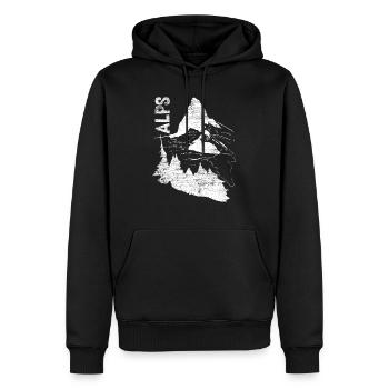 Cadeau Alpen Matterhorn Suisse - Sweat à capuche Premium bio Homme - noir - Devant - Nico (187cm)