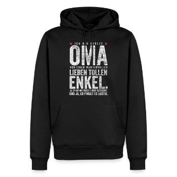 Oma Lustiger Spruch - Männer Premium Bio Hoodie - Schwarz - Vorne - Nico (187cm)