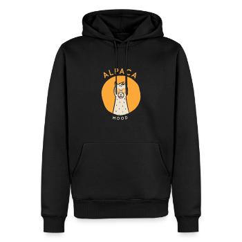 Alpaka Lama Stimmung - Männer Premium Bio Hoodie - Schwarz - Vorne - Nico (187cm)