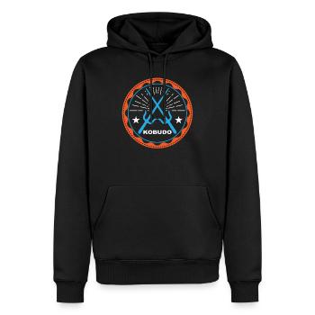 Idée de cadeau d'arts martiaux japonais Kobudo - Sweat à capuche Premium bio Homme - noir - Devant - Nico (187cm)