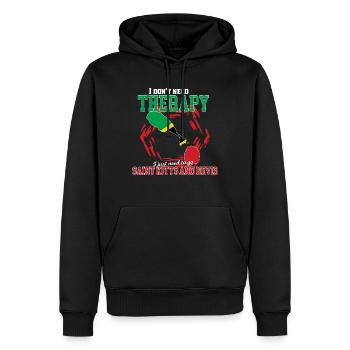 Je n'ai pas besoin de thérapie - Saint-Kitts-et-Devis - Sweat à capuche Premium bio Homme - noir - Devant - Nico (187cm)