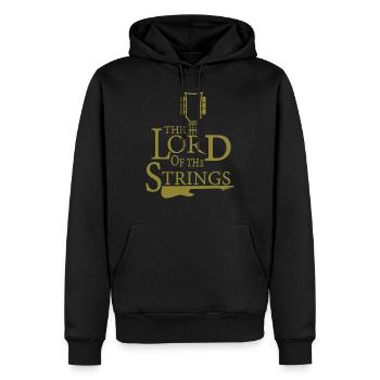 Lord of the Strings - pour les guitaristes - Sweat à capuche Premium bio Homme - noir - Devant - Nico (187cm)