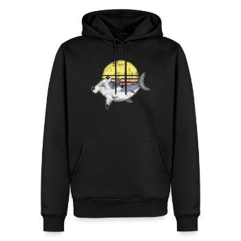 Hammerhai Marine Biologie Requin Rétro Cadeau - Sweat à capuche Premium bio Homme - noir - Devant - Nico (187cm)