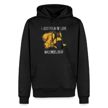 Malinois Hund - Männer Premium Bio Hoodie - Schwarz - Vorne - Nico (187cm)