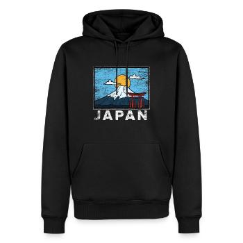 Japan Berg Fuji Geschenk - Männer Premium Bio Hoodie - Schwarz - Vorne - Nico (187cm)