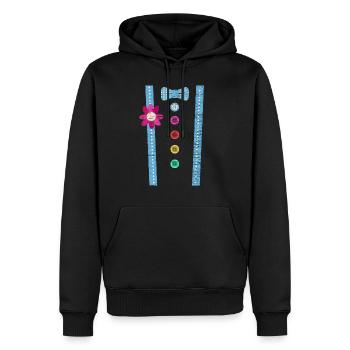 Costume de clown - Sweat à capuche Premium bio Homme - noir - Devant - Nico (187cm)