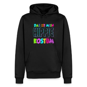 Hippie Kostüm - Männer Premium Bio Hoodie - Schwarz - Vorne - Nico (187cm)