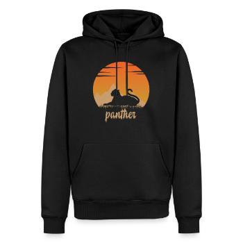 Panther in der Natur - Männer Premium Bio Hoodie - Schwarz - Vorne - Nico (187cm)