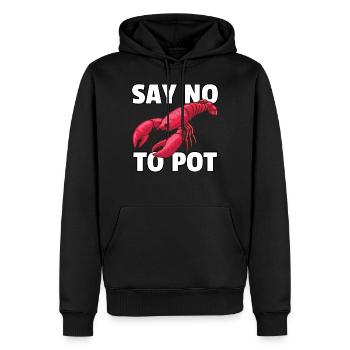 Hummer Lobster Langusten Krebs Krabbe - Männer Premium Bio Hoodie - Schwarz - Vorne - Nico (187cm)