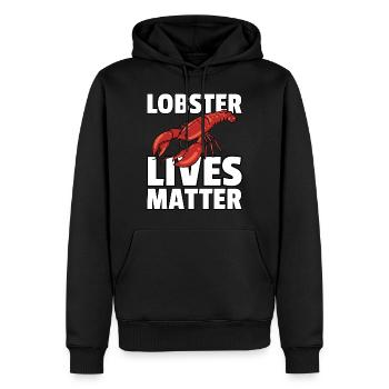 Hummer Lobster Langusten Krebs Krabbe - Männer Premium Bio Hoodie - Schwarz - Vorne - Nico (187cm)