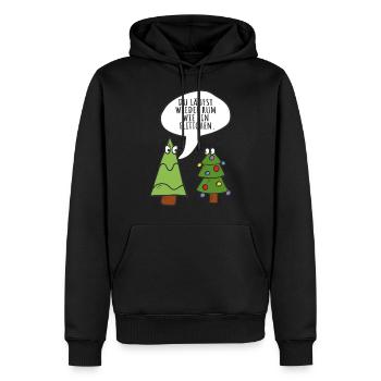 Lustige Tannen Weihnachtsbäume - Männer Premium Bio Hoodie - Schwarz - Vorne - Nico (187cm)