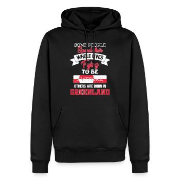 Né au Groenland - Sweat à capuche Premium bio Homme - noir - Devant - Nico (187cm)