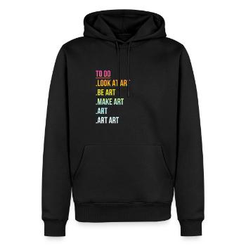 Art - Kunst - Cooler Lustiger Künstler Spruch - Männer Premium Bio Hoodie - Schwarz - Vorne - Nico (187cm)