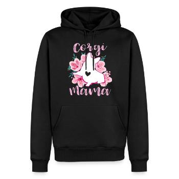 Corgi Mama - Männer Premium Bio Hoodie - Schwarz - Vorne - Nico (187cm)