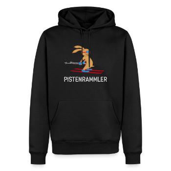 piste Rammler - Sweat à capuche Premium bio Homme - noir - Devant - Nico (187cm)