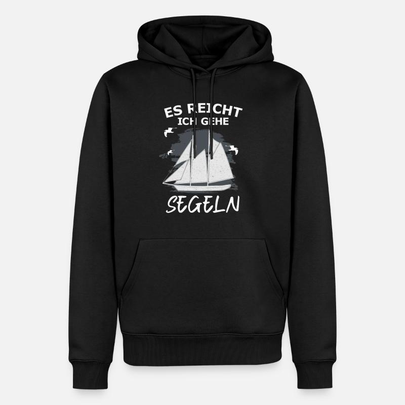 Segelboot - Männer Premium Bio Hoodie - Schwarz