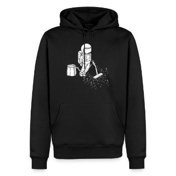 Astronaut Astronaut Space Galaxy - Men’s Premium Organic Hoodie - black - Front - Nico (187cm)