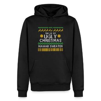 Mele Kalikimaka Hässlicher Pullover Frohe Weihnach - Männer Premium Bio Hoodie - Schwarz - Vorne - Nico (187cm)