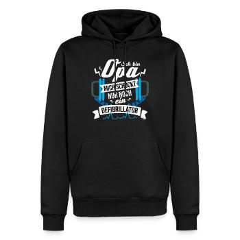Bester Opa der Welt Fun Spruch - Männer Premium Bio Hoodie - Schwarz - Vorne - Nico (187cm)