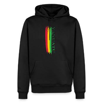 vanuatu skizzierte Landesfarben - Männer Premium Bio Hoodie - Schwarz - Vorne - Nico (187cm)