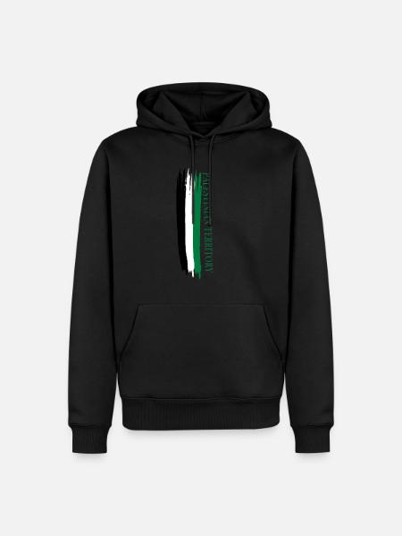 Palestinian territory sketched national colors - Men’s Premium Organic Hoodie - black