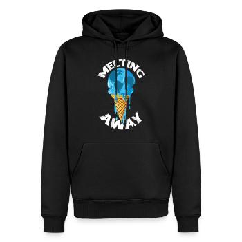 Unsere Welt schmilzt dahin - Männer Premium Bio Hoodie - Schwarz - Vorne - Nico (187cm)