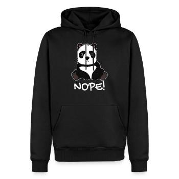 Nope! cadeau animal mignon panda paresseux - Sweat à capuche Premium bio Homme - noir - Devant - Nico (187cm)