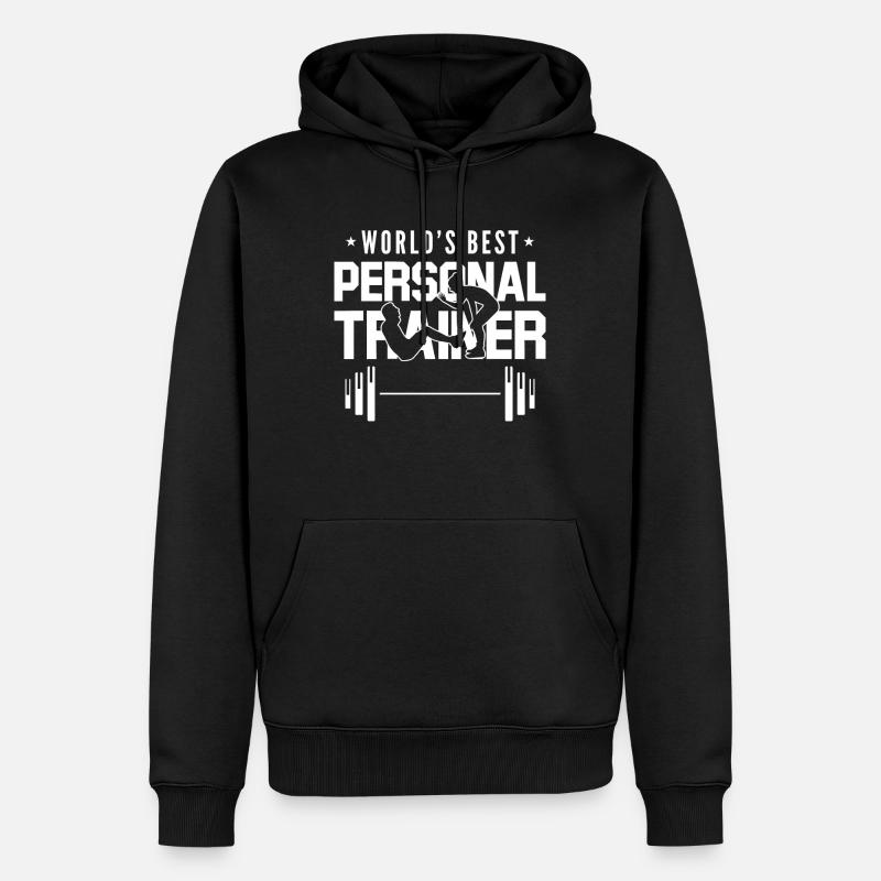 Trainer Fitnesstrainer Geschenkidee - Männer Premium Bio Hoodie - Schwarz