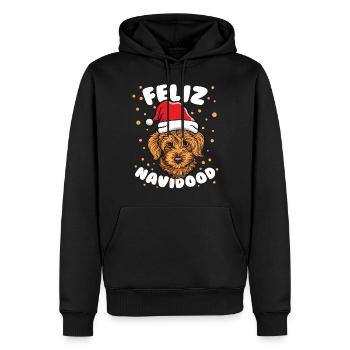 Feliz Navidood Goldendoodle Labradoodle Christmas - Men’s Premium Organic Hoodie - black - Front - Nico (187cm)