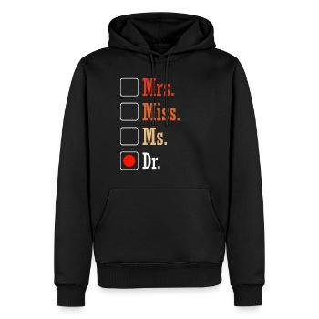 Chemise de répertoire de titre de doctorant drôle - Sweat à capuche Premium bio Homme - noir - Devant - Nico (187cm)