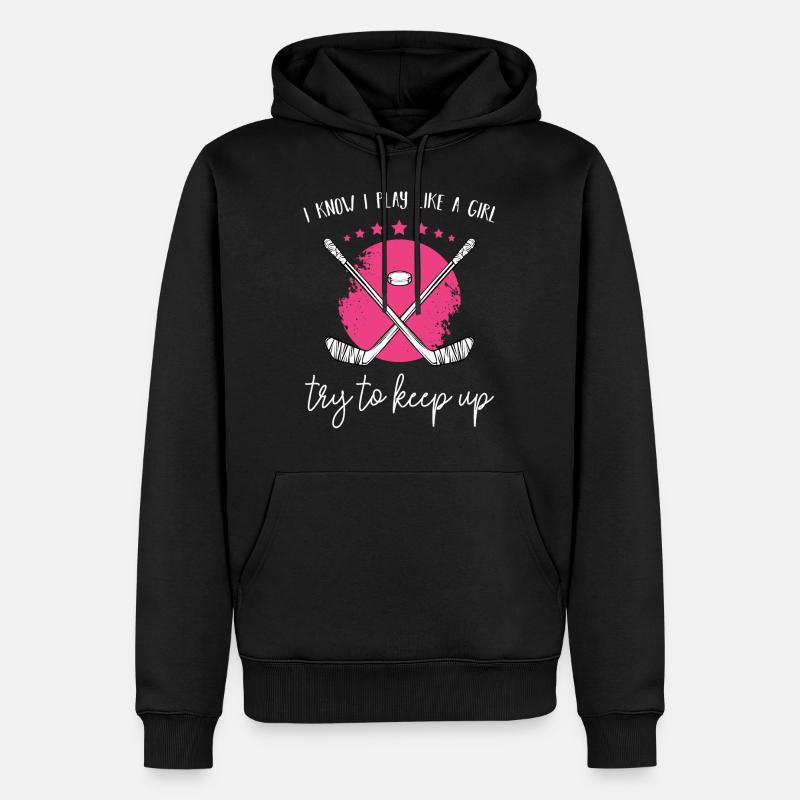 hockey - Sweat à capuche Premium bio Homme - noir