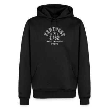 Kentucky USA College - Sweat à capuche Premium bio Homme - noir - Devant - Nico (187cm)