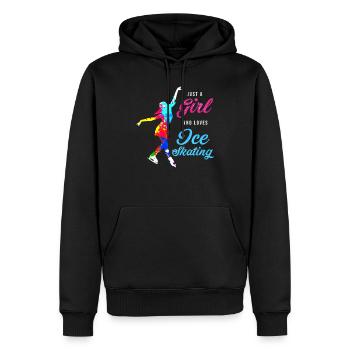 Patineuse patineuse patineur - Sweat à capuche Premium bio Homme - noir - Devant - Nico (187cm)