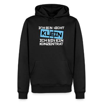 Ich bin nicht Klein - Männer Premium Bio Hoodie - Schwarz - Vorne - Nico (187cm)