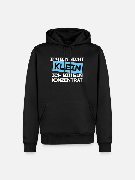 Ich bin nicht Klein - Männer Premium Bio Hoodie - Schwarz