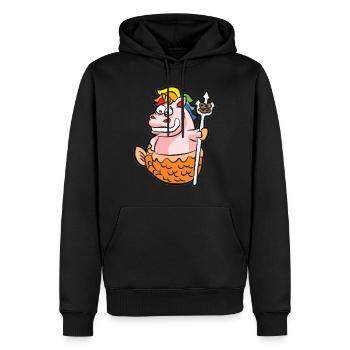 Einhorn Horoskop Sternzeichen Wassermann Humor - Männer Premium Bio Hoodie - Schwarz - Vorne - Nico (187cm)