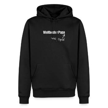 Weltbester Papa und Opa Süßes Geschenk für Opas - Männer Premium Bio Hoodie - Schwarz - Vorne - Nico (187cm)