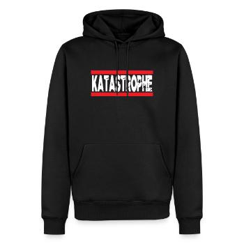Katastrophe - Männer Premium Bio Hoodie - Schwarz - Vorne - Nico (187cm)