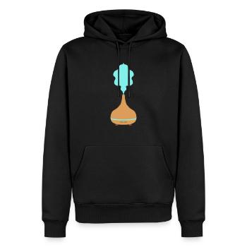 Aroma Diffuser / Duftlampe / Raumbefeuchter - Männer Premium Bio Hoodie - Schwarz - Vorne - Nico (187cm)