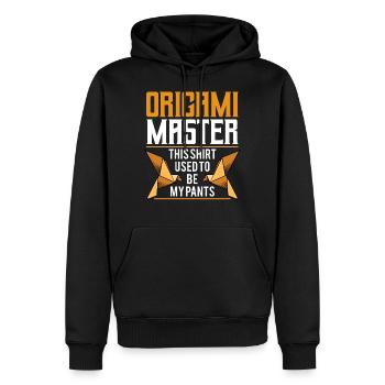 origami - Sweat à capuche Premium bio Homme - noir - Devant - Nico (187cm)