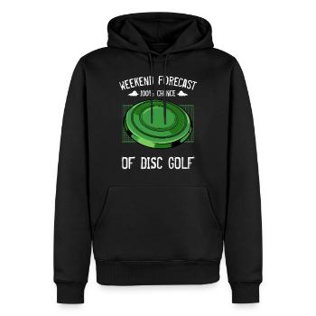 frisbee - Sweat à capuche Premium bio Homme - noir - Devant - Nico (187cm)