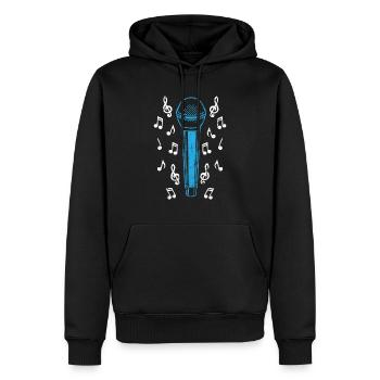 Karaoke - Männer Premium Bio Hoodie - Schwarz - Vorne - Nico (187cm)